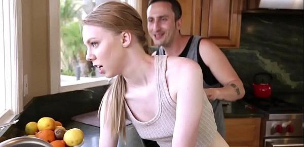  Abi Grace blowjob her step bro cock nasty lubing it up